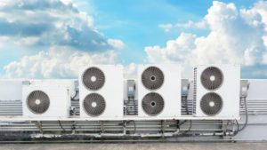 commercial air conditioning on building in denver